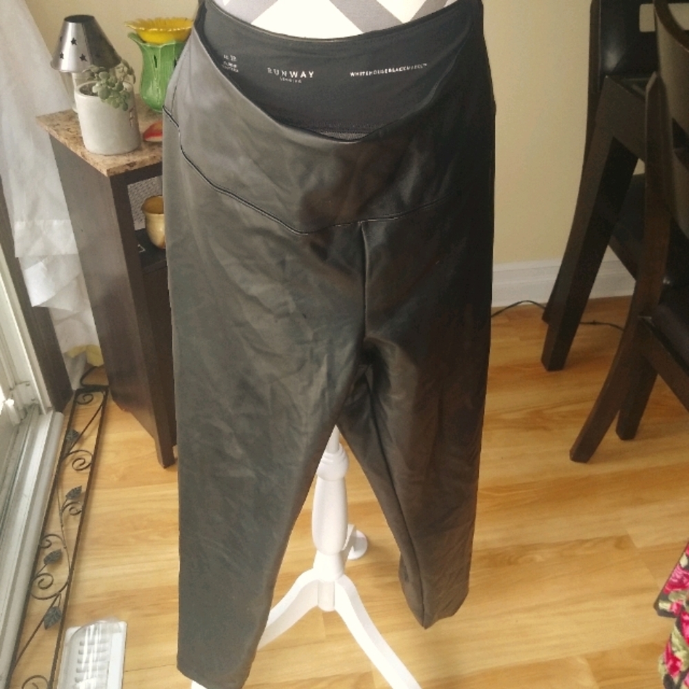 Faux leather runway legging from White House Black